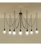 Chandeliers - Sollux Chandelier EDISON 7 black SL.0372 - product 3