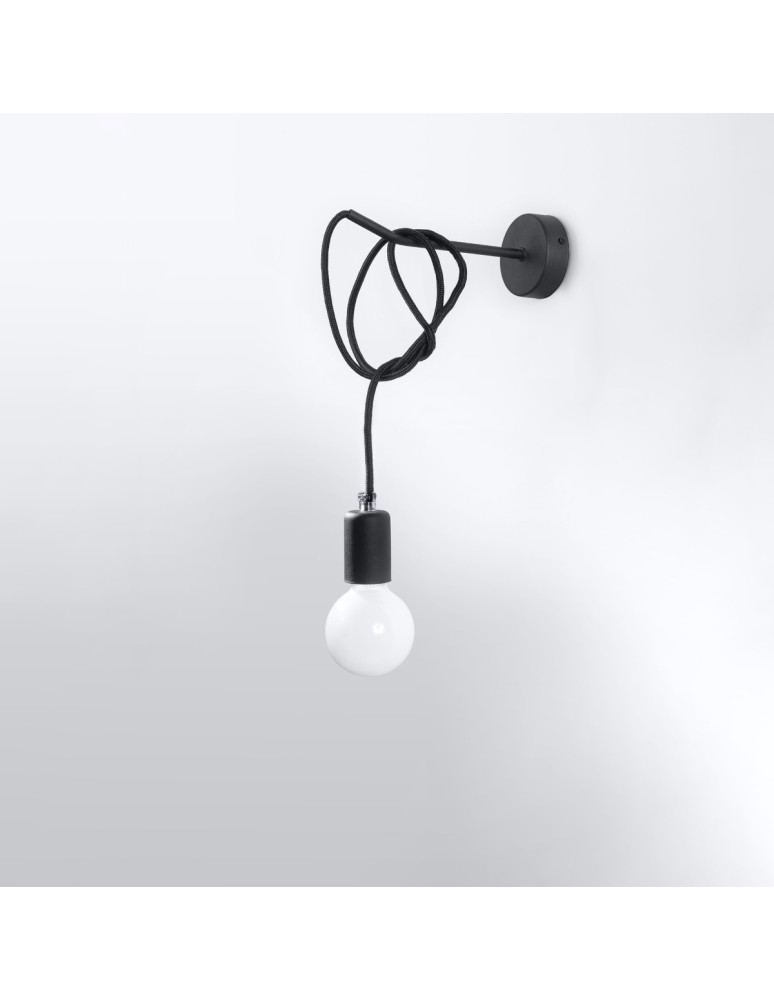 Wall lamps - Sollux Wall lamp EDISON black SL.0373 - product kolory-swiatla.pl 2