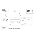 Sollux Plafon QUAD MAXI czarny SL.0381