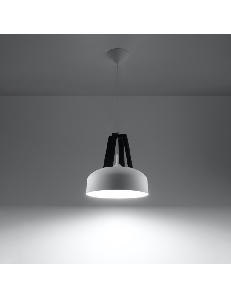 Sollux Lampa wisząca CASCO biała/czarna SL.0387