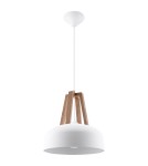 Pendant lamps - Sollux CASCO pendant lamp white/natural wood SL.0388 - product 1