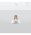Pendant lamps - Sollux CASCO pendant lamp white/natural wood SL.0388 - product 2