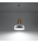 Pendant lamps - Sollux CASCO pendant lamp white/natural wood SL.0388 - product 3
