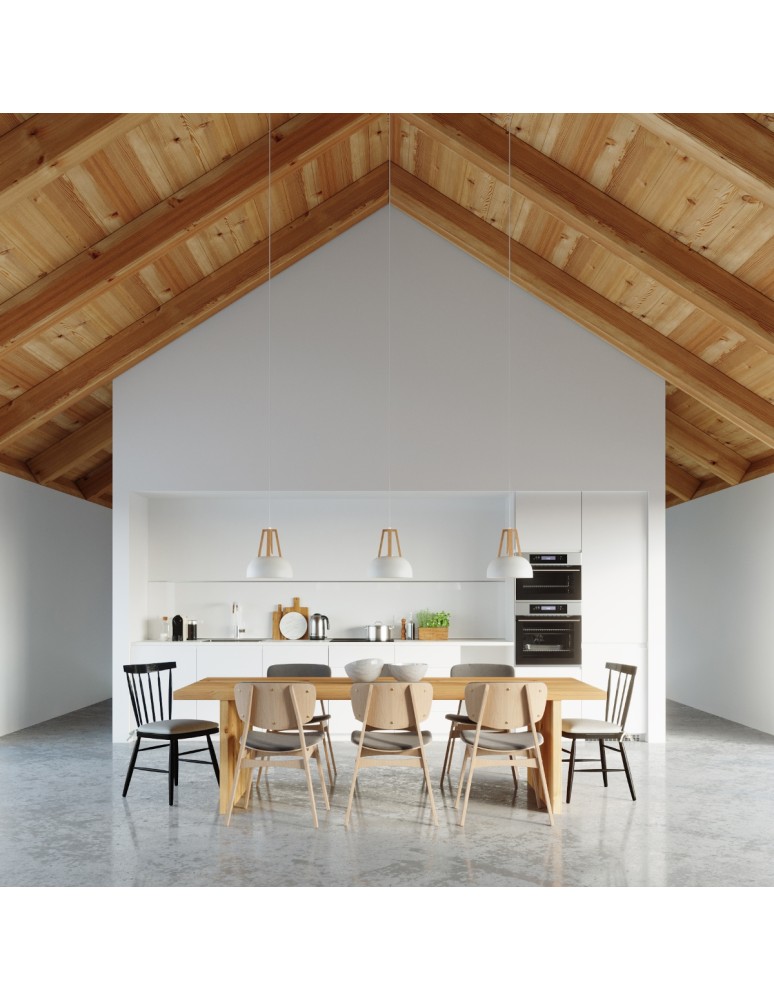 Pendant lamps - Sollux CASCO pendant lamp white/natural wood SL.0388 - product kolory-swiatla.pl 6