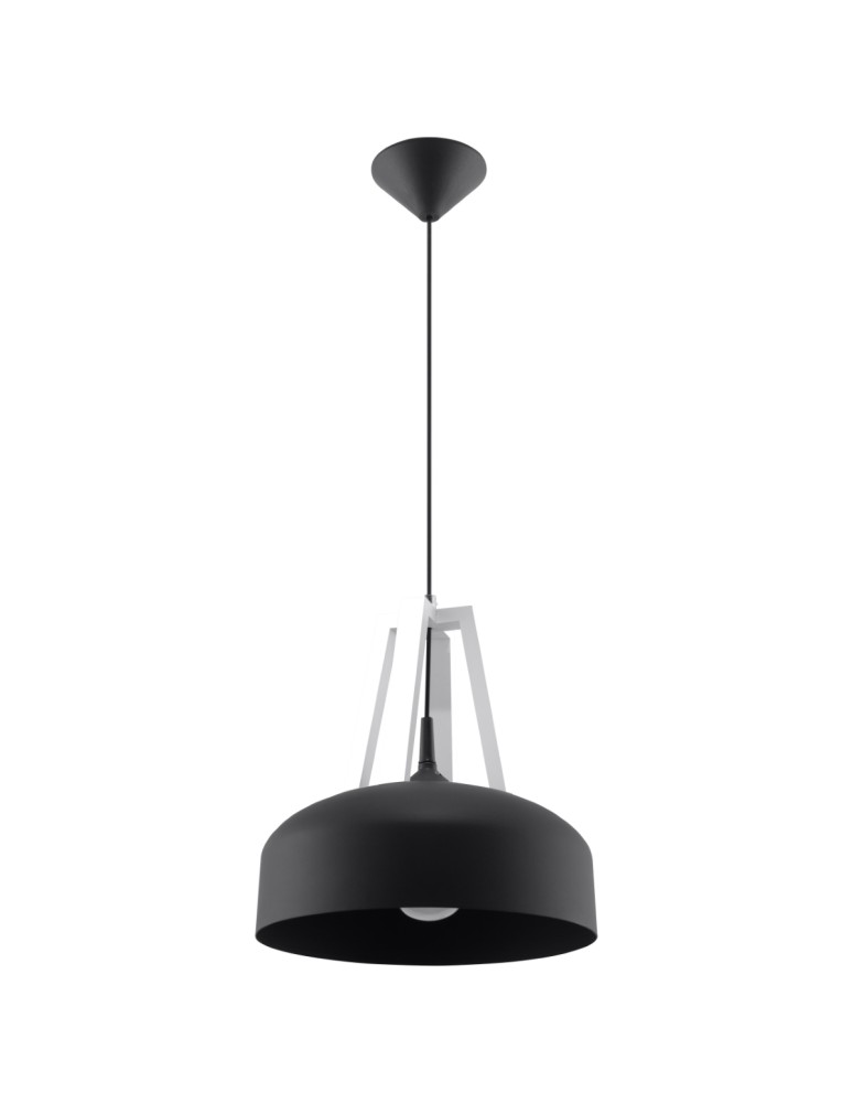 Sollux Lampa wisząca CASCO czarna/biała SL.0389