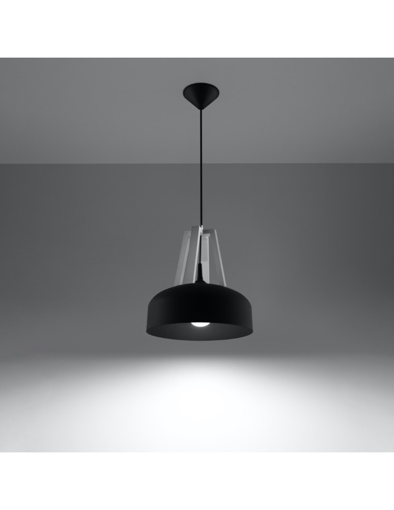 Pendant lamps - Sollux CASCO pendant lamp black/white SL.0389 - product kolory-swiatla.pl 3