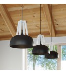 Sollux Lampa wisząca CASCO czarna/biała SL.0389