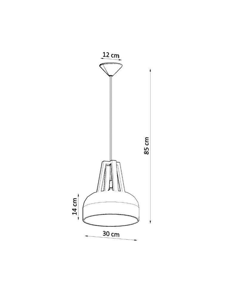 Pendant lamps - Sollux CASCO pendant lamp black/natural wood SL.0390 - product kolory-swiatla.pl 4