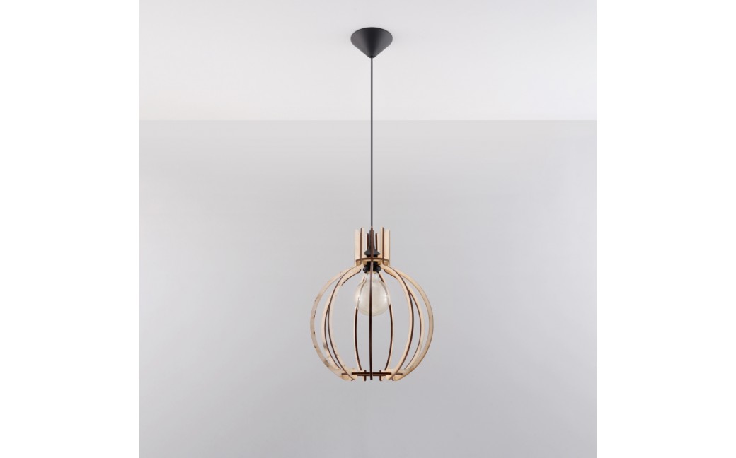 Sollux Lampa wisząca ARANCIA naturalne drewno SL.0391