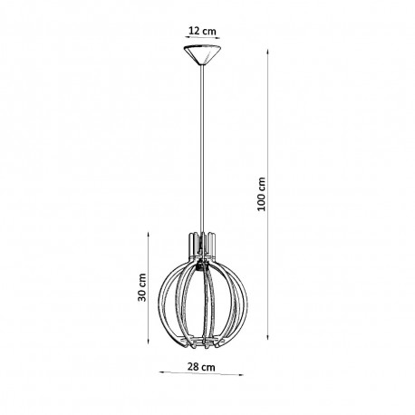 Sollux Lampa wisząca ARANCIA naturalne drewno SL.0391