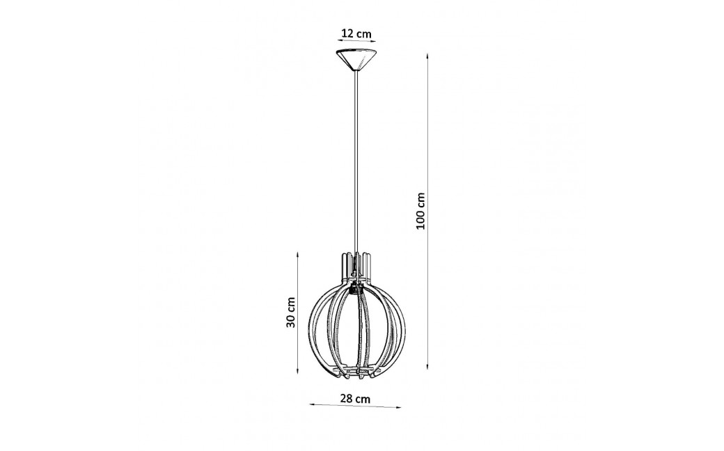 Sollux Lampa wisząca ARANCIA naturalne drewno SL.0391