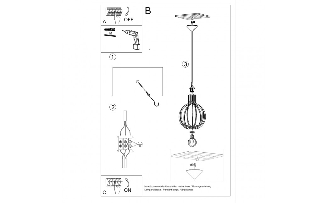 Sollux Lampa wisząca ARANCIA naturalne drewno SL.0391