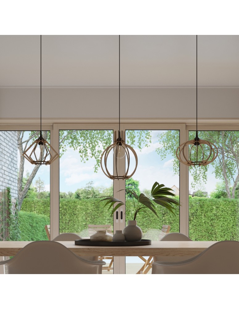 Pendant lamps - Sollux ARANCIA natural wood pendant lamp SL.0391 - product kolory-swiatla.pl 7