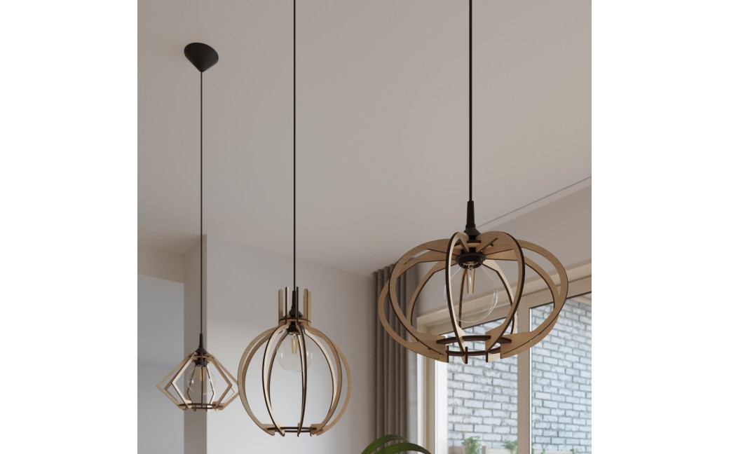 Sollux Lampa wisząca ARANCIA naturalne drewno SL.0391