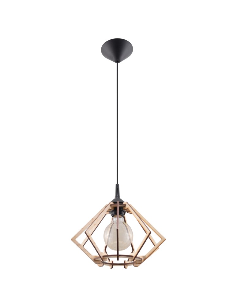 Pendant lamps - Sollux POMPELMO pendant lamp natural wood SL.0393 - product kolory-swiatla.pl 1
