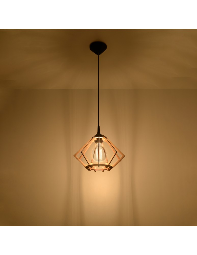 Pendant lamps - Sollux POMPELMO pendant lamp natural wood SL.0393 - product kolory-swiatla.pl 3