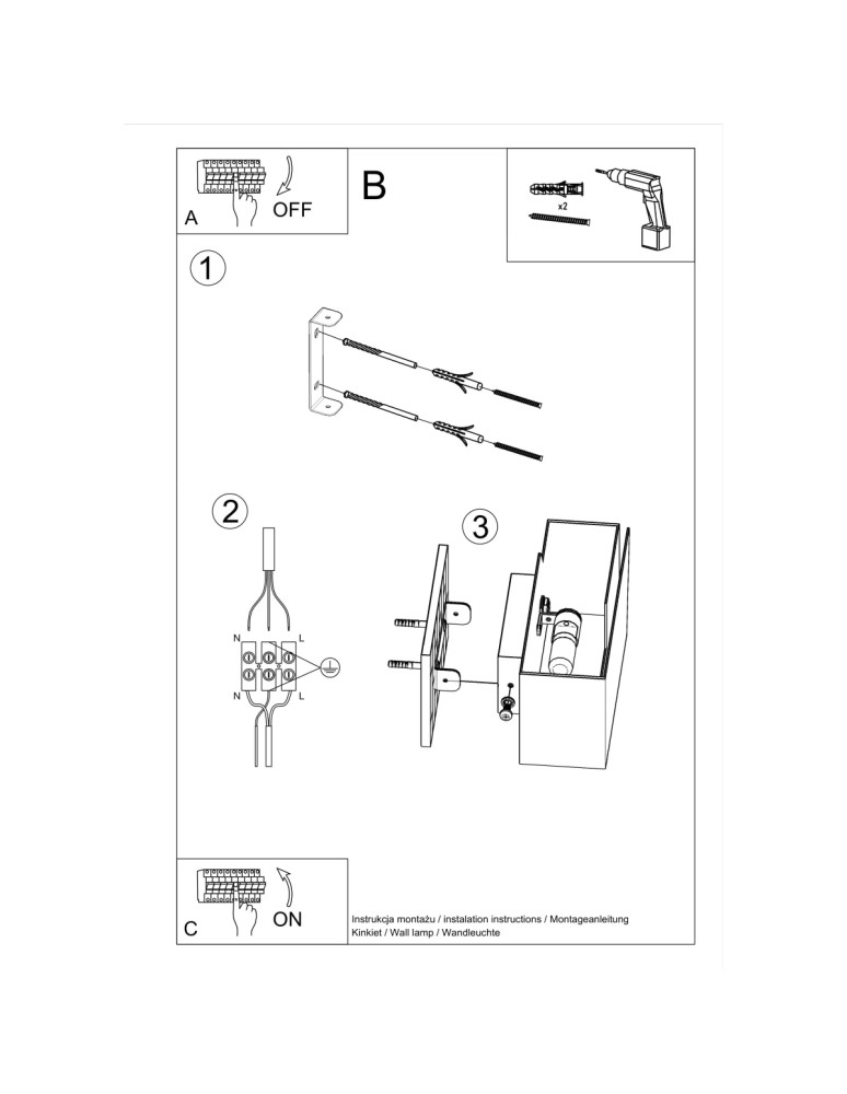 Wall lamps - Sollux PIEGARE wall lamp white SL.0394 - product kolory-swiatla.pl 5