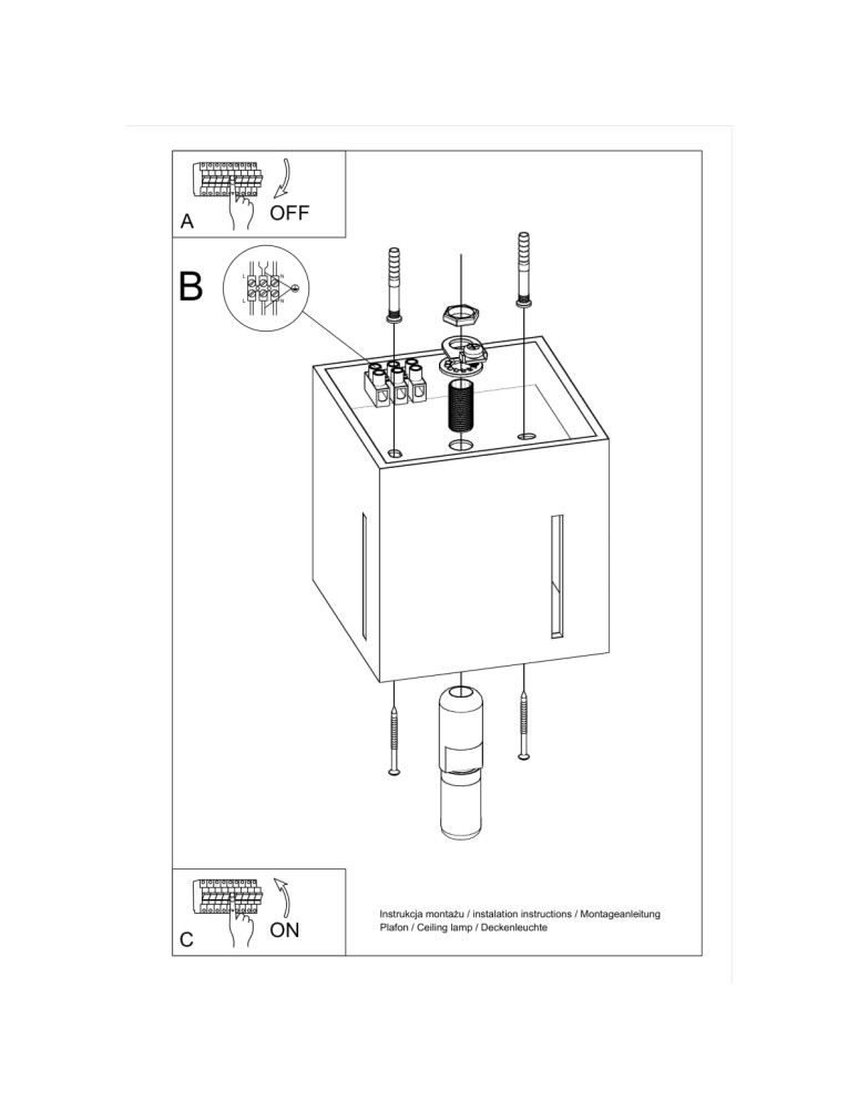 Ceiling lamps - Sollux Plafond PIXAR gray SL.0399 - product kolory-swiatla.pl 6