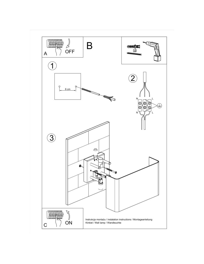Sollux Kinkiet COPERTURA biały SL.0419