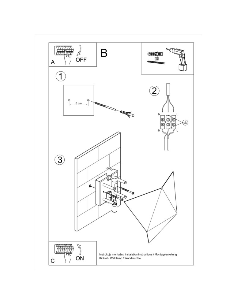 Sollux Kinkiet SOLIDO czarny SL.0421
