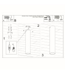 Ceiling lamps - Sollux Plafond LAGOS 30 black SL.0436 - product 5