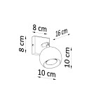 Wall lamps - Sollux Wall lamp OCULARE white SL.0437 - product 4