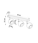 Ceiling lamps - Sollux Plafond OCULARE 3 white SL.0439 - product 4