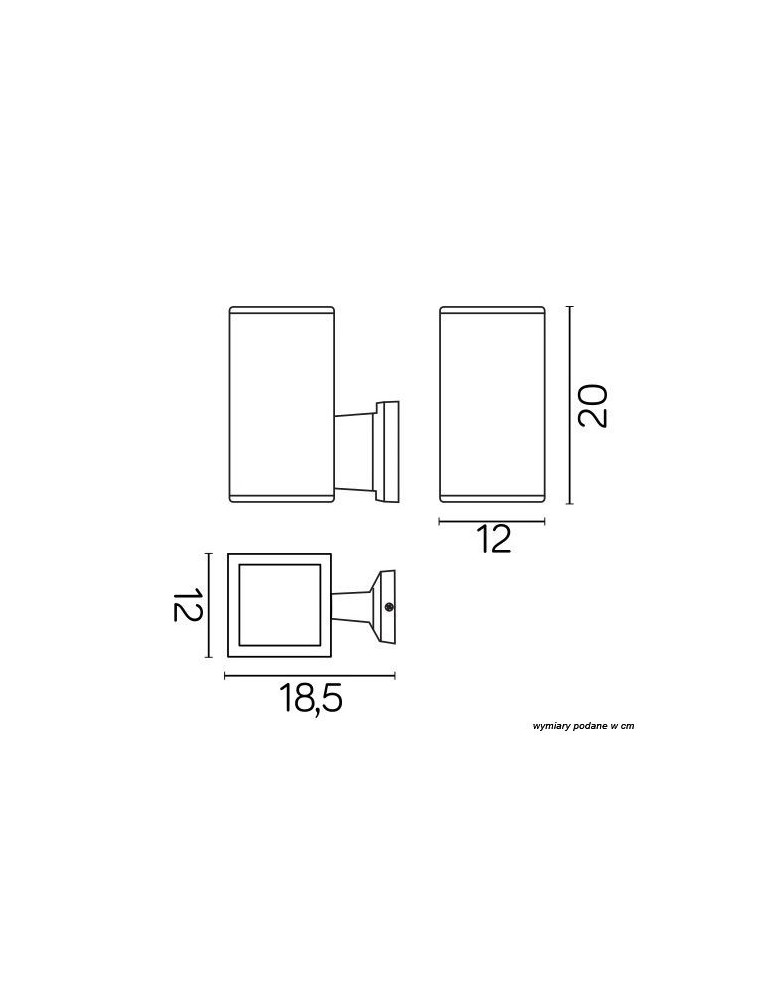 Outdoor wall lamps - SU-MA ADELA 8002 AL Wall lamp. - product kolory-swiatla.pl 7