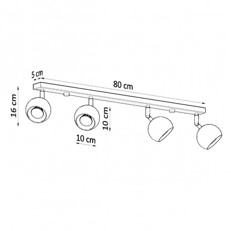 Sollux Plafon OCULARE 4L biały SL.0441
