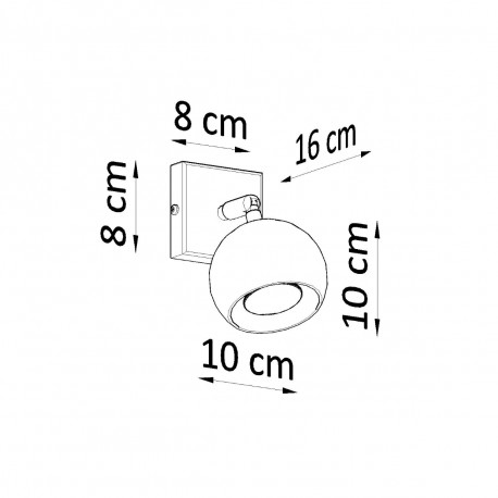 Sollux Kinkiet OCULARE czarny SL.0443