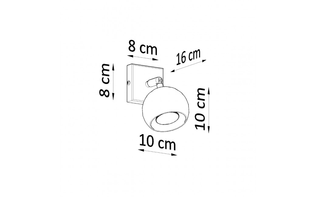 Sollux Kinkiet OCULARE czarny SL.0443