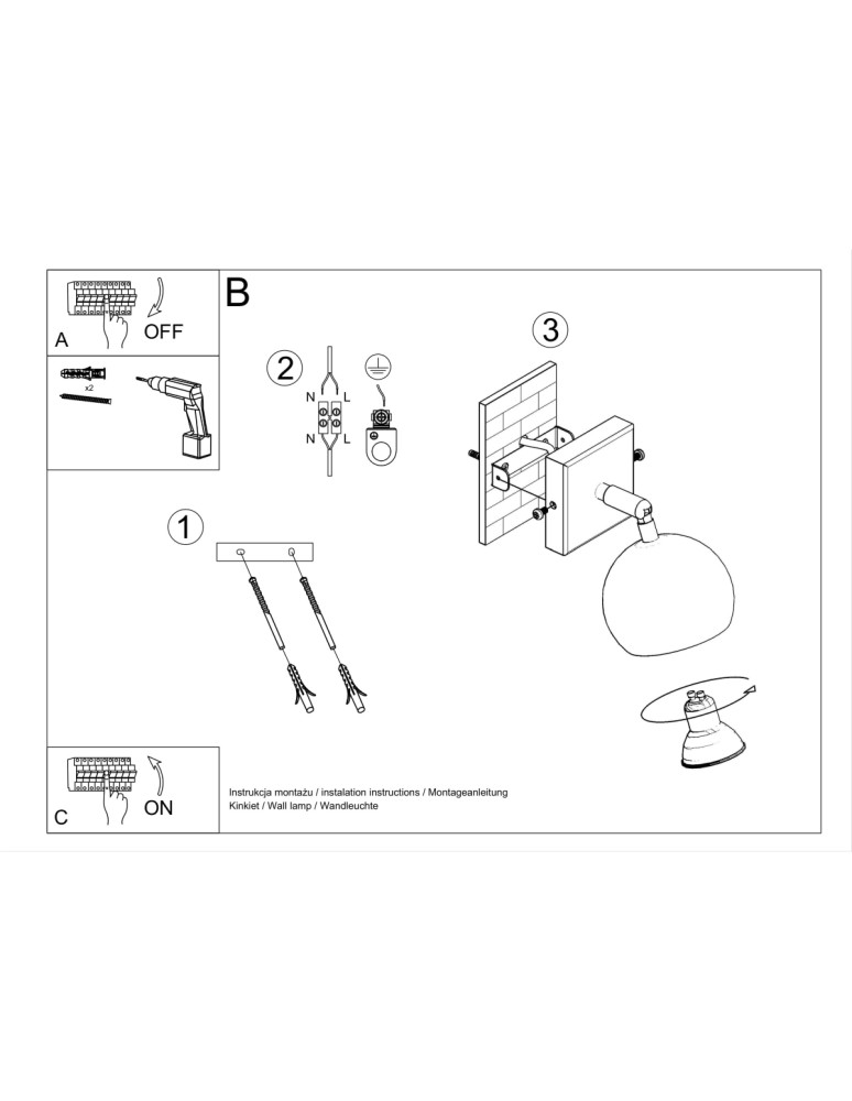 Sollux Wall lamp OCULARE black SL.0443