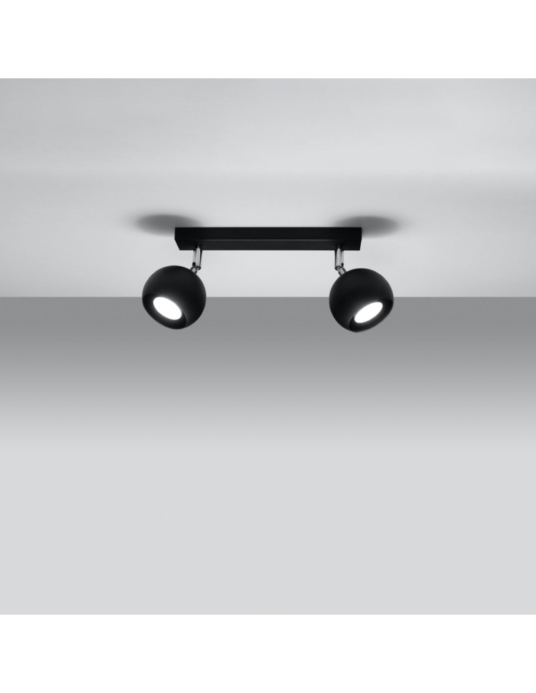 Ceiling lamps - Sollux Plafond OCULARE 2 black SL.0444 - product kolory-swiatla.pl 3