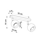 Ceiling lamps - Sollux Plafond OCULARE 2 black SL.0444 - product 4