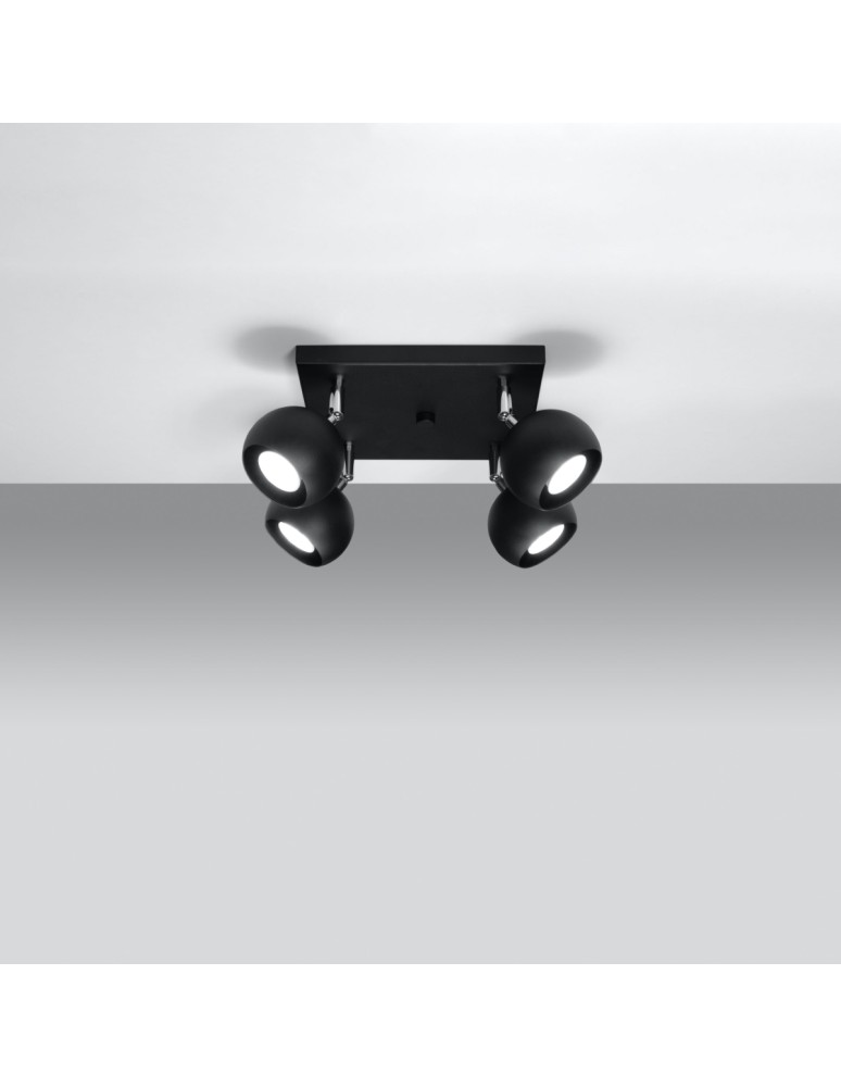 Ceiling lamps - Sollux Plafond OCULARE 4 black SL.0446 - product kolory-swiatla.pl 3