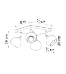 Ceiling lamps - Sollux Plafond OCULARE 4 black SL.0446 - product 4