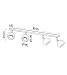 Ceiling lamps - Sollux Plafond OCULARE 4L black SL.0447 - product 4