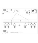 Ceiling lamps - Sollux Plafond OCULARE 6L black SL.0448 - product 5