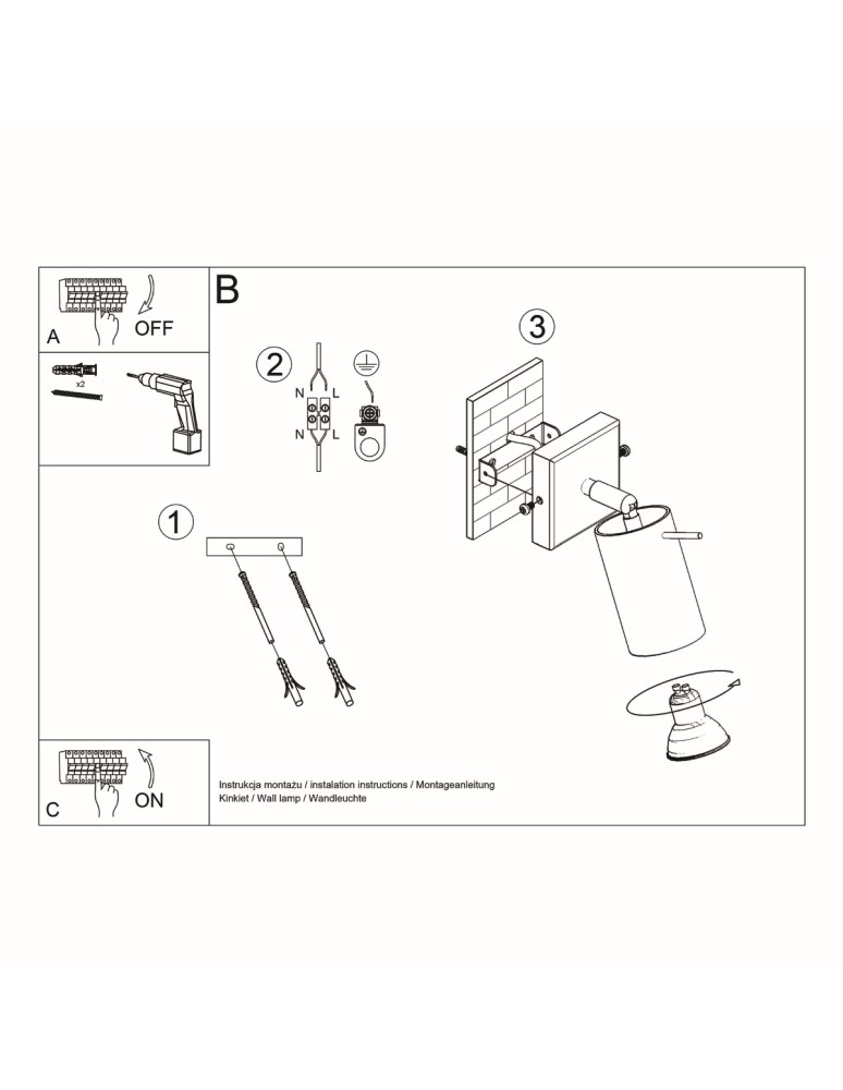 Sollux Wall lamp RING 1 gray SL.0449