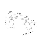 Ceiling lamps - Sollux Plafond RING 2 gray SL.0450 - product 4