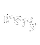 Ceiling lamps - Sollux Plafond RING 4L gray SL.0453 - product 4