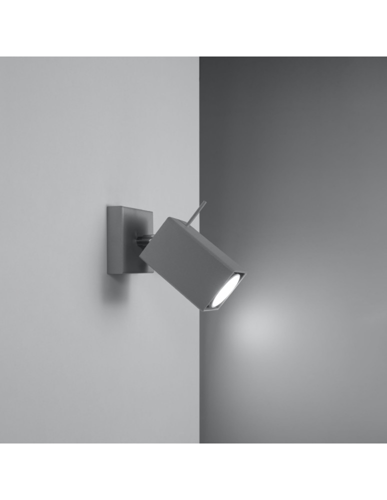 Wall lamps - Sollux Wall lamp MERIDA 1 gray SL.0455 - product kolory-swiatla.pl 3