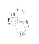 Wall lamps - Sollux Wall lamp MERIDA 1 gray SL.0455 - product 4