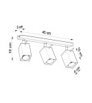 Ceiling lamps - Sollux Plafond MERIDA 3 gray SL.0457 - product 4