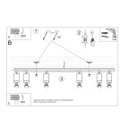 Ceiling lamps - Sollux Plafond MERIDA 6L white SL.0464 - product 5