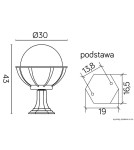 Standing garden lamps - SU-MA Balls with basket 250 K 4011/1/KPO 250 Standing - product 5