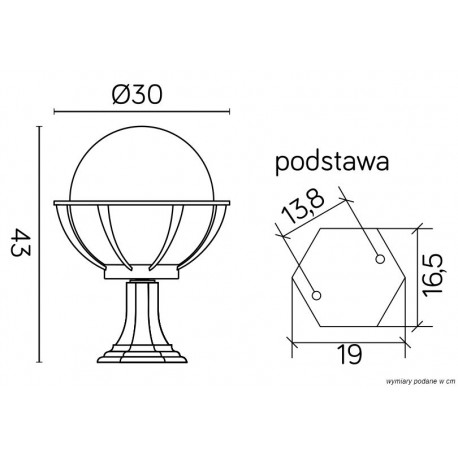 SU-MA Kule z koszykiem 250 K 4011/1/KPO 250 Stojąca