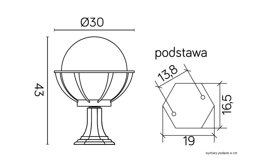 SU-MA Kule z koszykiem 250 K 4011/1/KPO 250 Stojąca