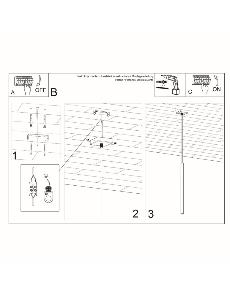 Pendant lamps - Sollux PASTELO 1 pendant lamp white SL.0465 - product kolory-swiatla.pl 5