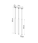 Pendant lamps - Sollux PASTELO 3 pendant lamp white SL.0466 - product 4